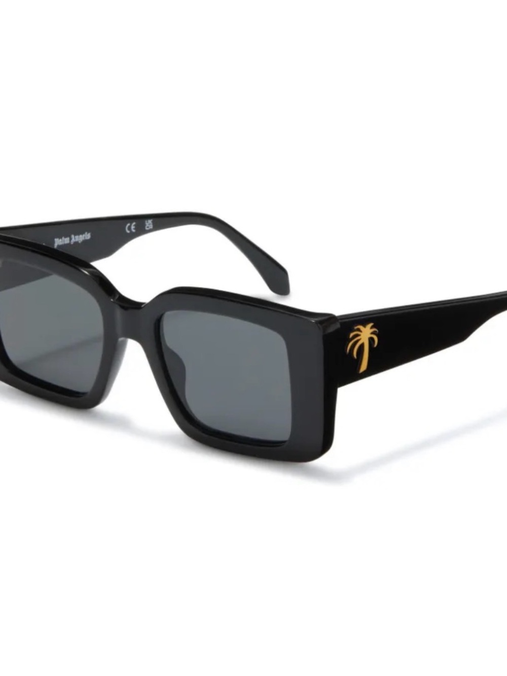 Palm Angels Black Sunglasses with Gold Palm Logo